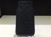 Etui iPhone 5 / 5s cuir Autruche (Noir)