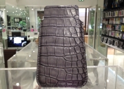 Etui iPhone 5 / 5s cuir Alligator (Elephant Noir)