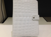 iPad mini Book Case - Alligator Leather (White)