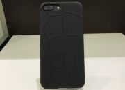 Case iPhone 7 Plus Cuir d'Alligator (Noir Mat)