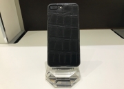 Case iPhone 7 Plus Cuir d'Alligator (High Shiny Black)