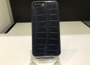 Case iPhone 7 Plus Cuir d'Alligator (Bleu Marine)