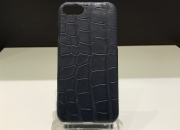 Case iPhone 7 Cuir d'Alligator (Bleu Marine)
