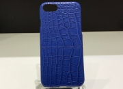 Case iPhone 7 Cuir d'Alligator (Bleu Electrique)