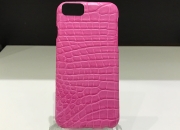 Case iPhone 7 Cuir d'Alligator (Rosa Corallo)
