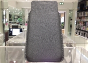 Panama Calfskin Leather Case for iPhone 5 (Dark Grey)