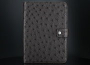 iPad mini Book Case - Ostrich Leather (Brown)