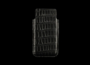 Etui iPhone 5 / 5s cuir Alligator (Noir High Shiny)