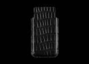 Etui iPhone 5 / 5s cuir Alligator (Noir Mat)