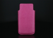 Iguana leather case for iPhone 5 (Pink)