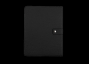Case Hard for iPad 1, iPad 2 and New iPad - Calfskin Leather Panama (Black)