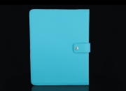 Case Hard for iPad 1, iPad 2 and New iPad - Calfskin Leather Panama (Turquoise)